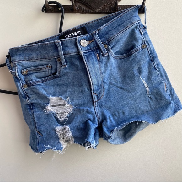 Express jeans cut into shorts size 0S - Picture 1 of 3